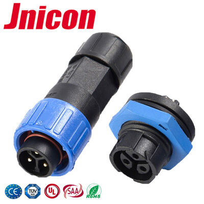 PA66 10A Đầu nối dây điện áp thấp chống nước M16 Đầu nối hàng không tự khóa