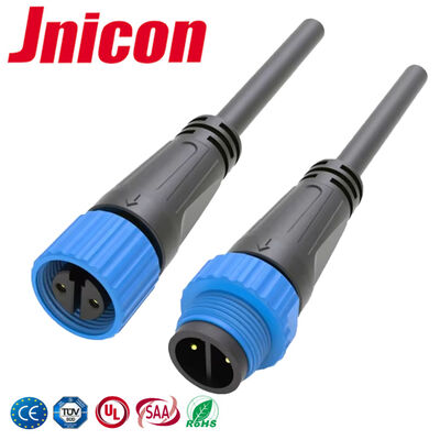 M15 2 pin 10A kết nối cáp chống nước được đúc quá 300V LED Power Screw khóa kết nối
