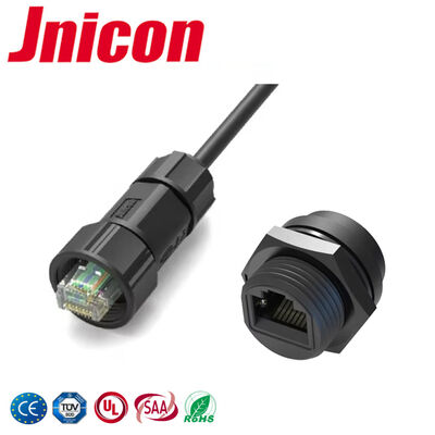 Đầu nối chống nước khóa vít UL PA66 Nylon Cat5e M19 RJ45