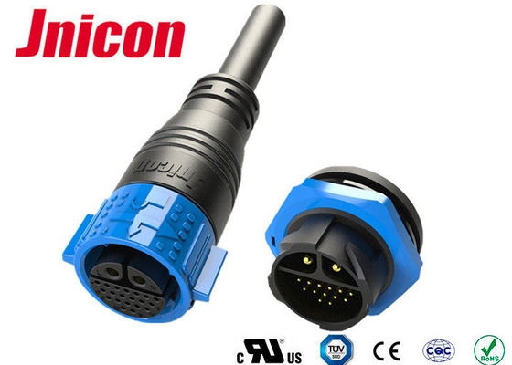 Đầu nối cáp chống nước dữ liệu DC 30A IP67 20 Pin Tự khóa Cấu trúc đa lõi