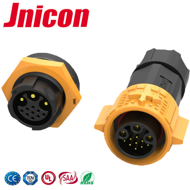 3 + 9 Pin M19 Plastic Circular Connector 300V Multi Pin Male Female Connector