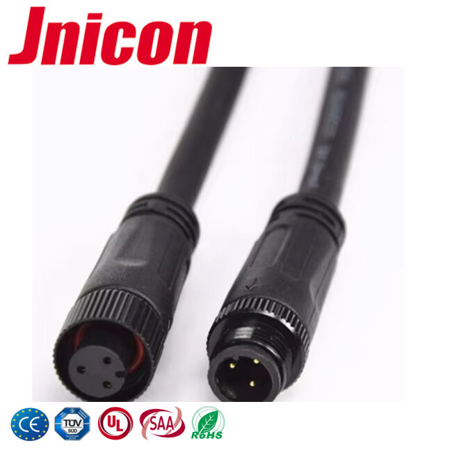 M12 Máy kết nối đèn ngoài trời IP67 Không thấm nước Máy kết nối dây điện áp thấp