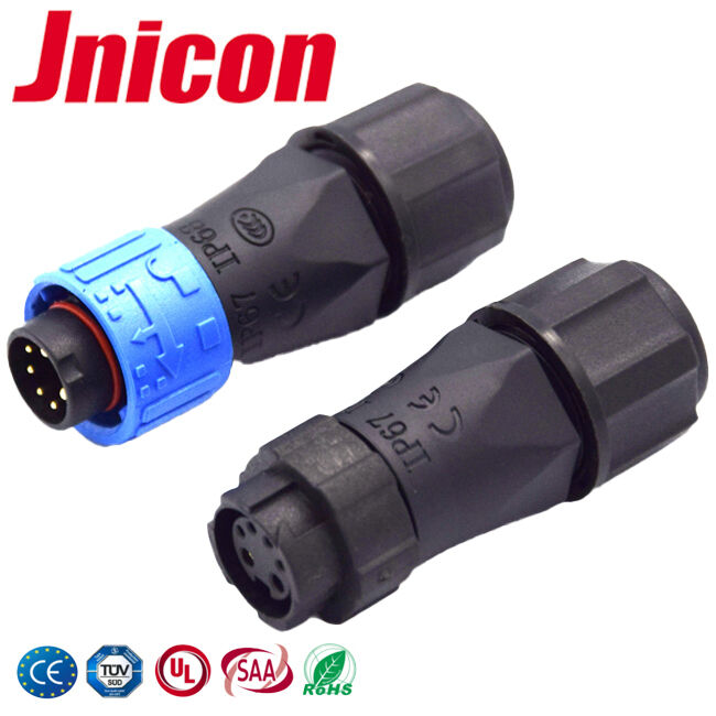 300V Electrical Multi Pin Connectors Kiểm soát nước 2+4 pin, nhựa chống nhiệt độ cao