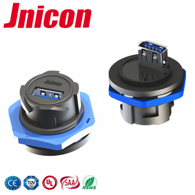 IP67 Không thấm nước USB 3.0 kết nối cao độ bền Panel Mount nam nữ kết nối dữ liệu