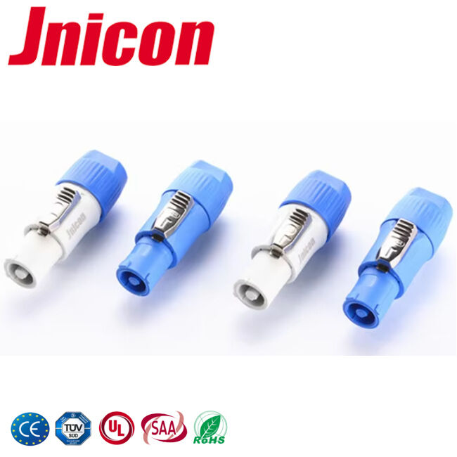 IP44/IP65 Jnicon Powercon Connector 20A PA66 Ổ cắm cho màn hình LED ngoài trời