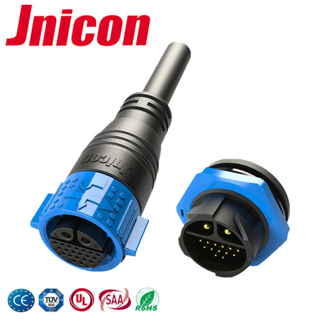 M25 Bụi vàng bọc thép không thấm nước Plug Socket Multi Pin 22 Pin Signal Power Connectors
