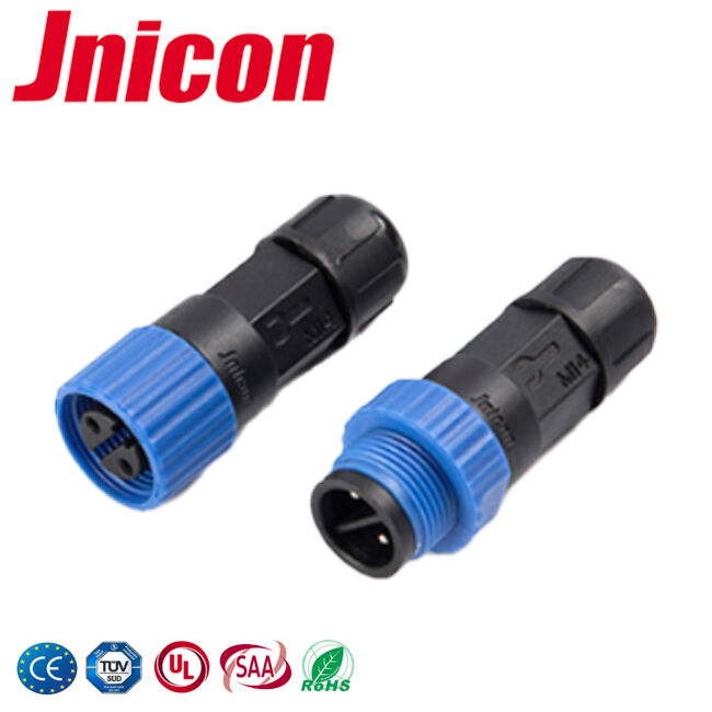 M15 2 Pin Kết nối nam nữ không thấm nước IP68 Khóa vít cho đèn đường