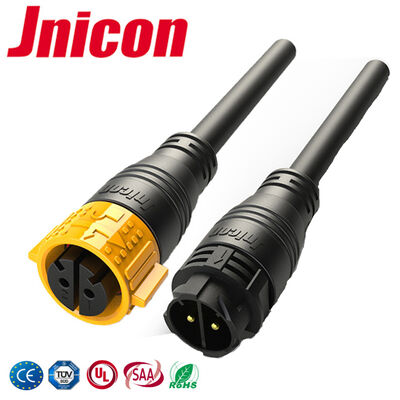 Đầu nối nguồn 2 chân M25 50A PPA Pin Khóa đẩy Đầu nối cáp chống nước