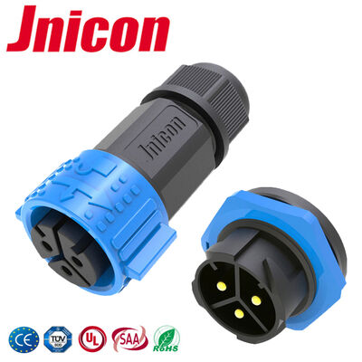 M25 Đàn ông Phụ nữ 3 Pin Power Connector PA66 500V Wire To Board Waterproof Connectors
