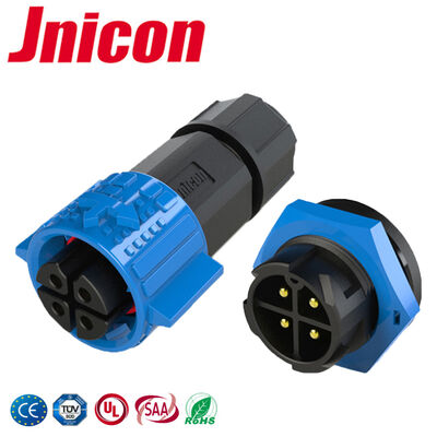 M19 4 Pin High Current Power Connector 20A Máy kết nối không thấm nước 300V Quick Lock