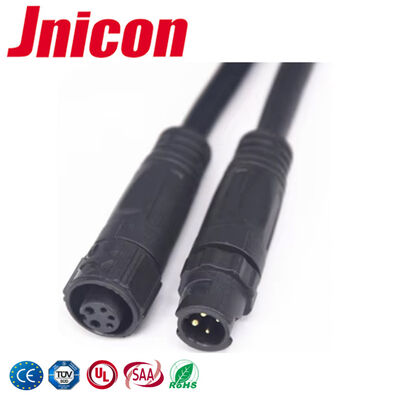 PA66 M12 2+3 Pin Đầu nối dây chống nước ngoài trời Đầu nối tín hiệu chiếu sáng nguồn