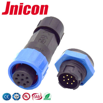Đầu nối chống nước IP68 Push Lock 8 chân 300V M16 Đầu nối tròn