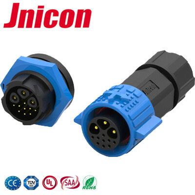 Đầu nối tròn 20A 12 chân Tín hiệu Nguồn Khóa nhanh M19 Đầu nối chống nước
