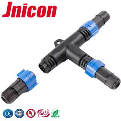 M19 IP67 Đầu nối năng lượng mặt trời Loại T 500V Đầu nối chống nước điện áp cao Khóa đẩy