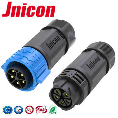 Đầu nối chống nước tròn mạ vàng M25 5 chân Khóa nhanh Đầu nối nguồn DC