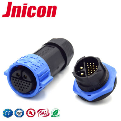 20A 300V Đầu nối tín hiệu nguồn M19 2+20 chân Cáp sang Bo mạch Đầu nối chống nước IP67