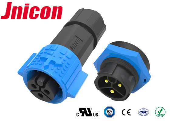 Blue Black Nhựa 3 Pin 20A Kết nối chống nước Bảng điều khiển gắn điện áp 300V