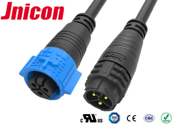 Đầu nối cáp 3 chân từ nam đến nữ 20A Xếp hạng hiện tại RoHS được phê duyệt
